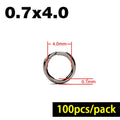 50/60/100Pcs Fishing Rings Stainless Steel Split Rings High Quality Strengthen Solid Ring Lure Connecting Fishing Accessories