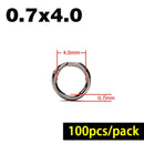 50/60/100Pcs Fishing Rings Stainless Steel Split Rings High Quality Strengthen Solid Ring Lure Connecting Fishing Accessories