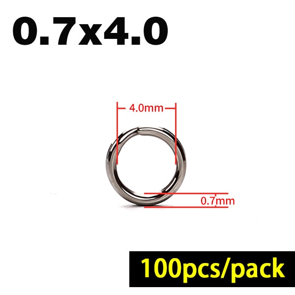 50/60/100Pcs Fishing Rings Stainless Steel Split Rings High Quality Strengthen Solid Ring Lure Connecting Fishing Accessories