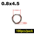 50/60/100Pcs Fishing Rings Stainless Steel Split Rings High Quality Strengthen Solid Ring Lure Connecting Fishing Accessories