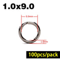 50/60/100Pcs Fishing Rings Stainless Steel Split Rings High Quality Strengthen Solid Ring Lure Connecting Fishing Accessories