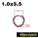50/60/100Pcs Fishing Rings Stainless Steel Split Rings High Quality Strengthen Solid Ring Lure Connecting Fishing Accessories
