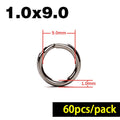 50/60/100Pcs Fishing Rings Stainless Steel Split Rings High Quality Strengthen Solid Ring Lure Connecting Fishing Accessories