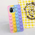 Redmi Note 9 Pro 9S 7 8 Pro Push Pop Bubble Fidget Toy Case Soft Cover for Redmi 9 9T 9C 9A Mi Poco X3 M3 Sensory Stress Reliver