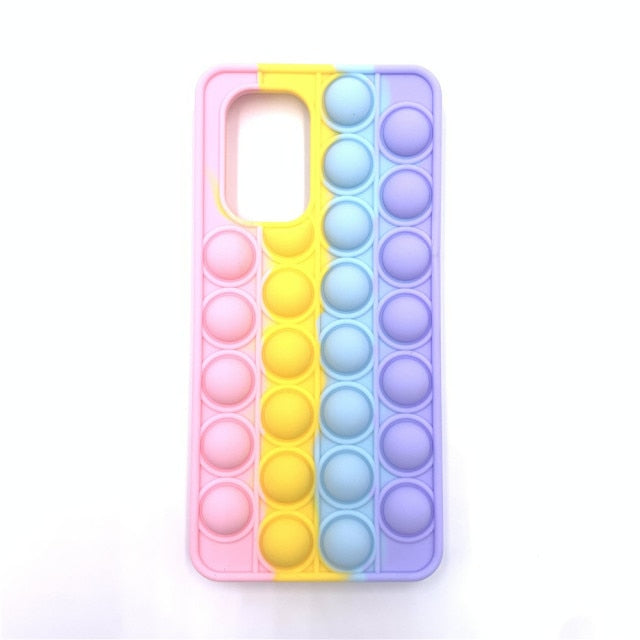 Redmi Note 9 Pro 9S 7 8 Pro Push Pop Bubble Fidget Toy Case Soft Cover for Redmi 9 9T 9C 9A Mi Poco X3 M3 Sensory Stress Reliver