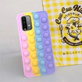Redmi Note 9 Pro 9S 7 8 Pro Push Pop Bubble Fidget Toy Case Soft Cover for Redmi 9 9T 9C 9A Mi Poco X3 M3 Sensory Stress Reliver