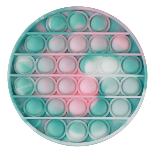 Glow in the Dark Fidget Toys Reliver Stress Toy Rainbow Push Bubble Antistress Children Toy Fluorescence Luminous Free Shipping