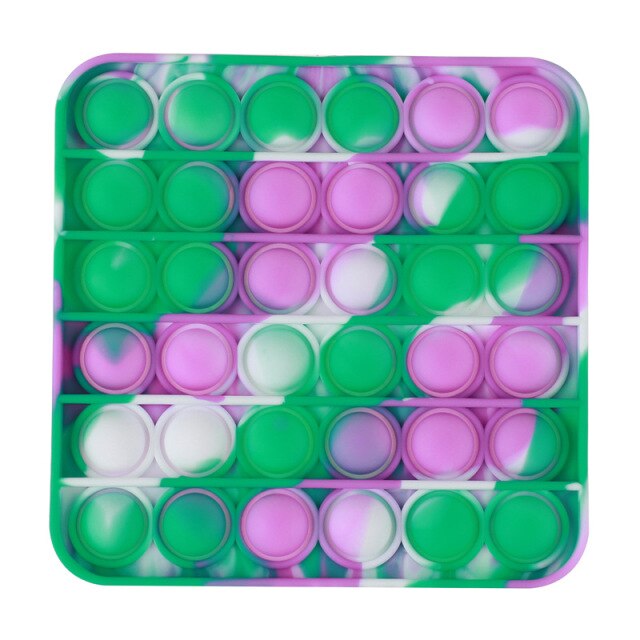 Glow in the Dark Fidget Toys Reliver Stress Toy Rainbow Push Bubble Antistress Children Toy Fluorescence Luminous Free Shipping