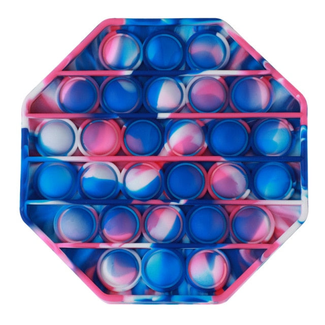 Glow in the Dark Fidget Toys Reliver Stress Toy Rainbow Push Bubble Antistress Children Toy Fluorescence Luminous Free Shipping