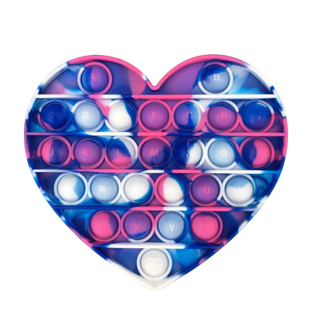 Glow in the Dark Fidget Toys Reliver Stress Toy Rainbow Push Bubble Antistress Children Toy Fluorescence Luminous Free Shipping