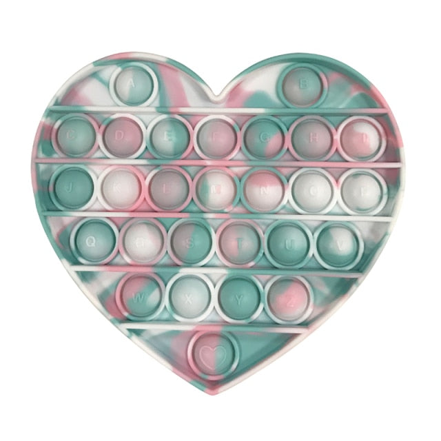 Glow in the Dark Fidget Toys Reliver Stress Toy Rainbow Push Bubble Antistress Children Toy Fluorescence Luminous Free Shipping