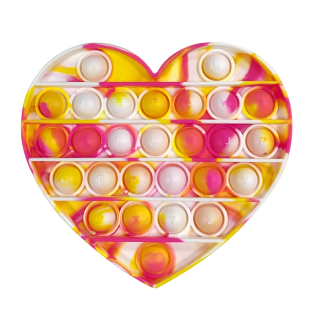 Glow in the Dark Fidget Toys Reliver Stress Toy Rainbow Push Bubble Antistress Children Toy Fluorescence Luminous Free Shipping