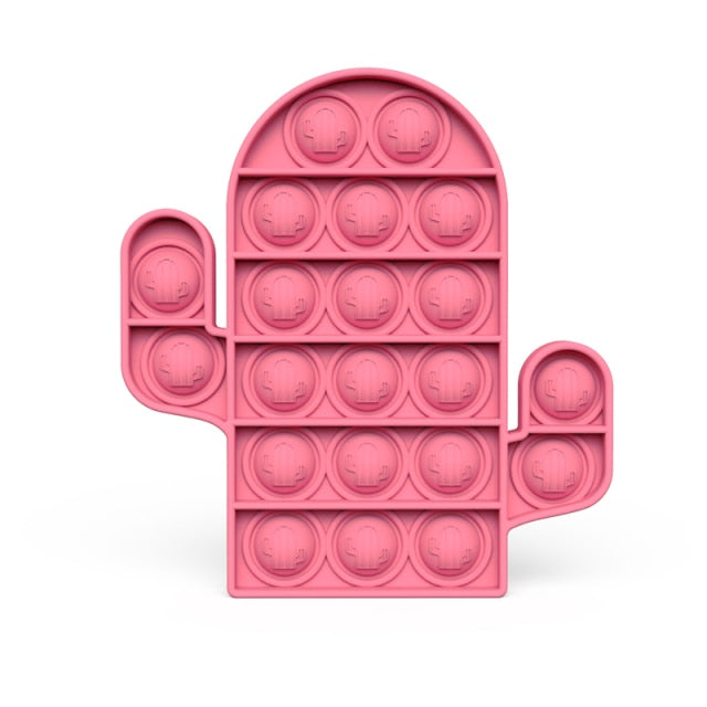 Glow in the Dark Fidget Toys Reliver Stress Toy Rainbow Push Bubble Antistress Children Toy Fluorescence Luminous Free Shipping