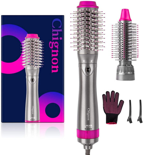 3In1 Hair Dryer Hot Air Brush Styler and Negative Ion Volumizer Hair Straightener Curler Comb One Step Straightener Styling Tool