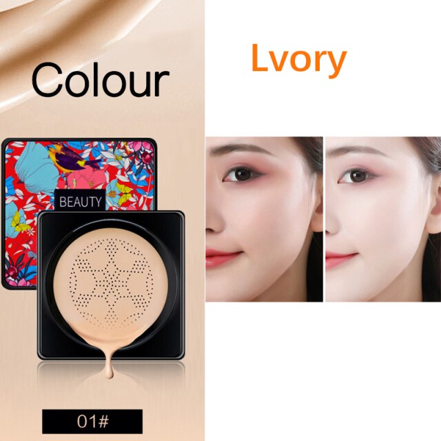 Mushroom Head Air Cushion CC Cream bb glow Cream face Concealer Long Lasting Korean Makeup base Waterproof Cushion Foundation