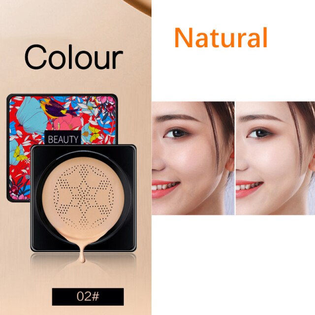 Mushroom Head Air Cushion CC Cream bb glow Cream face Concealer Long Lasting Korean Makeup base Waterproof Cushion Foundation