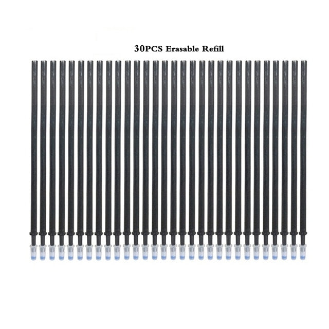 0.5mm Erasable Pen Set  Blue Black Ink Gel Pen Erasable Refill Rod Washable Handle School&Office Writing Stationery Gel Ink Pen