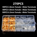 315Pcs Insulated Male Female Wire Connector  2.8/4.8/6.3mm Electrical Wire Crimp Terminals Spade Connectors Assorted Kit