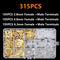 315Pcs Insulated Male Female Wire Connector  2.8/4.8/6.3mm Electrical Wire Crimp Terminals Spade Connectors Assorted Kit