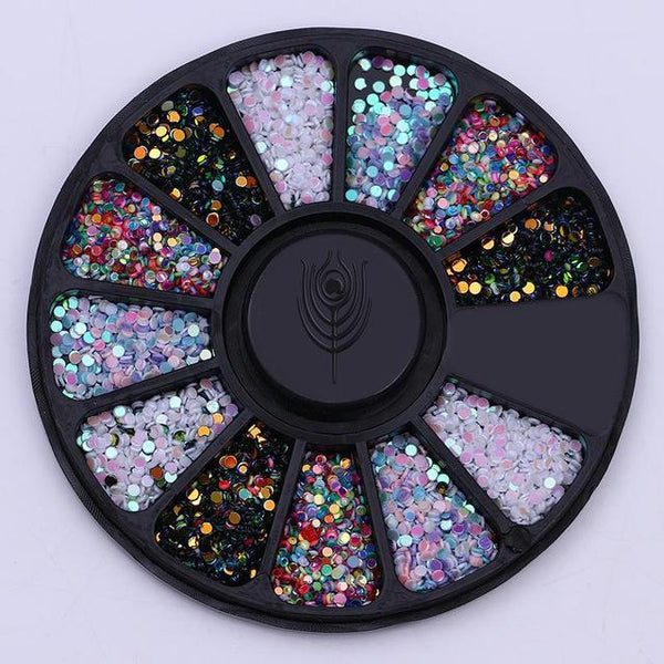 BORN PRETTY Nail Rhinestone Small Irregular Beads Mixed Color Stone Manicuring 3D Nail Art Decoration In Wheel Nails Accessories