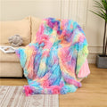 Fluffy Long Plush Throw Blanket Super Soft Double-sided Bedspread Blanket Shaggy Shawl Blanket for Adults Children