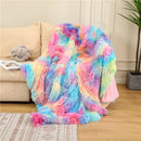 Fluffy Long Plush Throw Blanket Super Soft Double-sided Bedspread Blanket Shaggy Shawl Blanket for Adults Children