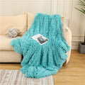 Fluffy Long Plush Throw Blanket Super Soft Double-sided Bedspread Blanket Shaggy Shawl Blanket for Adults Children