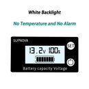 Battery Capacity Indicator DC 8V-100V Lead Acid Lithium LiFePO4 Car Motorcycle Voltmeter Voltage Gauge 12V 24V 48V 72V