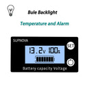 Battery Capacity Indicator DC 8V-100V Lead Acid Lithium LiFePO4 Car Motorcycle Voltmeter Voltage Gauge 12V 24V 48V 72V