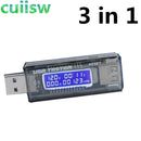 8 in1 QC2.0 3.0 4-30v Electrical power USB capacity voltage tester current meter monitor voltmeter ammeter