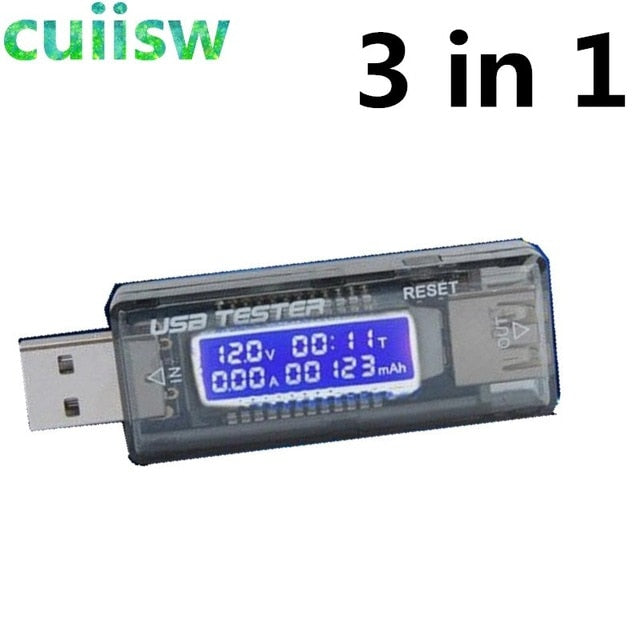 8 in1 QC2.0 3.0 4-30v Electrical power USB capacity voltage tester current meter monitor voltmeter ammeter