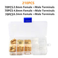 270PCS Insulated Male Female Wire Connector 2.8/4.8/6.3mm Electrical Wire Crimp Terminals Spade Connectors Assorted Kit