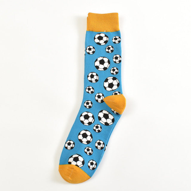 LETSBUY Male Tide Brand men cotton Socks Gradient Color summer Style long wedding sock Men's Knee High Business Socks man sox