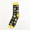 LETSBUY Male Tide Brand men cotton Socks Gradient Color summer Style long wedding sock Men's Knee High Business Socks man sox