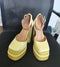 2021 New Brand Women Sandals Summer Shoes Sexy Thick High Heels Platform Black Red Yellow Dress Party Wedding Shoes Woman Pumps