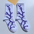 Korean Style Harajuku Skateboard Long Socks Creative Fun Lightning Hip Hop Style Socks Unisex Street Couple Socks