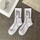 Korean Style Harajuku Skateboard Long Socks Creative Fun Lightning Hip Hop Style Socks Unisex Street Couple Socks