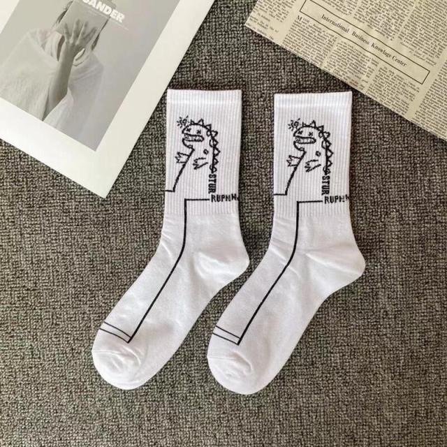 Korean Style Harajuku Skateboard Long Socks Creative Fun Lightning Hip Hop Style Socks Unisex Street Couple Socks
