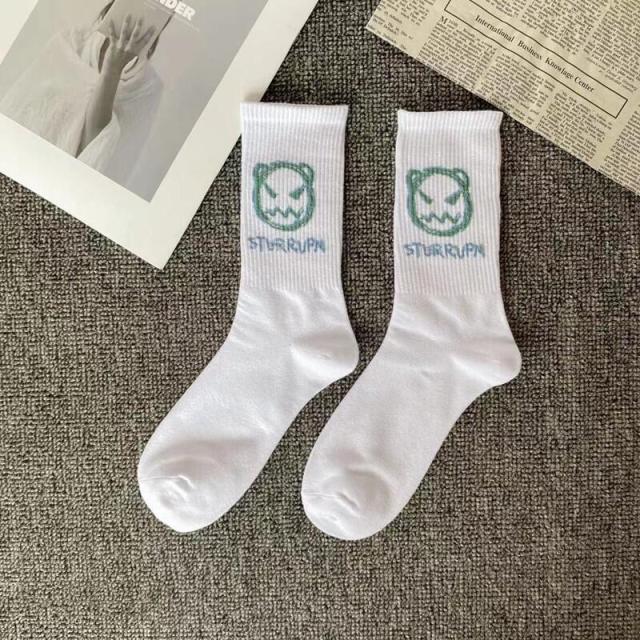 Korean Style Harajuku Skateboard Long Socks Creative Fun Lightning Hip Hop Style Socks Unisex Street Couple Socks