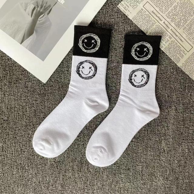 Korean Style Harajuku Skateboard Long Socks Creative Fun Lightning Hip Hop Style Socks Unisex Street Couple Socks