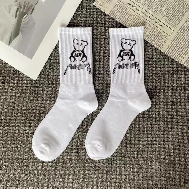 Korean Style Harajuku Skateboard Long Socks Creative Fun Lightning Hip Hop Style Socks Unisex Street Couple Socks