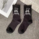 Korean Style Harajuku Skateboard Long Socks Creative Fun Lightning Hip Hop Style Socks Unisex Street Couple Socks