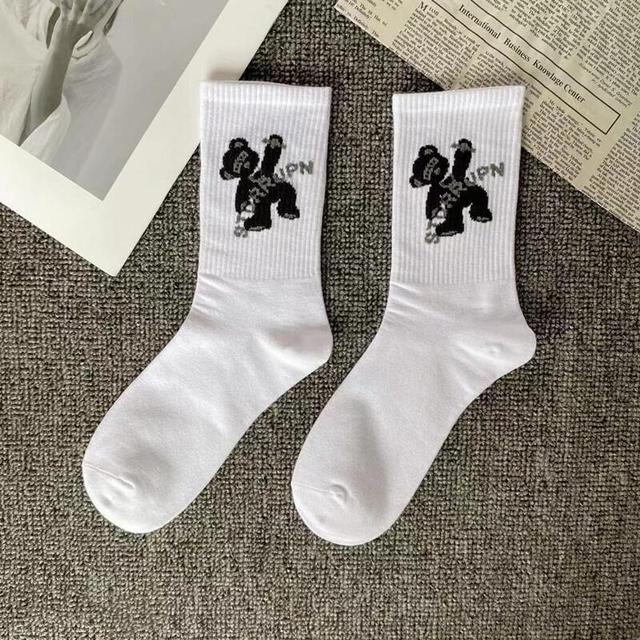 Korean Style Harajuku Skateboard Long Socks Creative Fun Lightning Hip Hop Style Socks Unisex Street Couple Socks