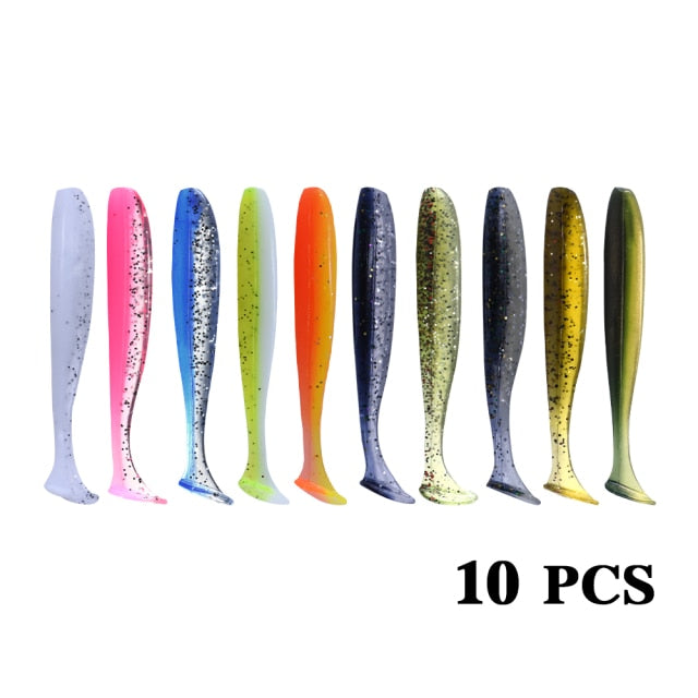 10CM Fishing Accessories Soft Lures for Bait All Artificial Feeder Silica Gel Crankbaits Tackle 2021 Surface Sea Lure With Salt
