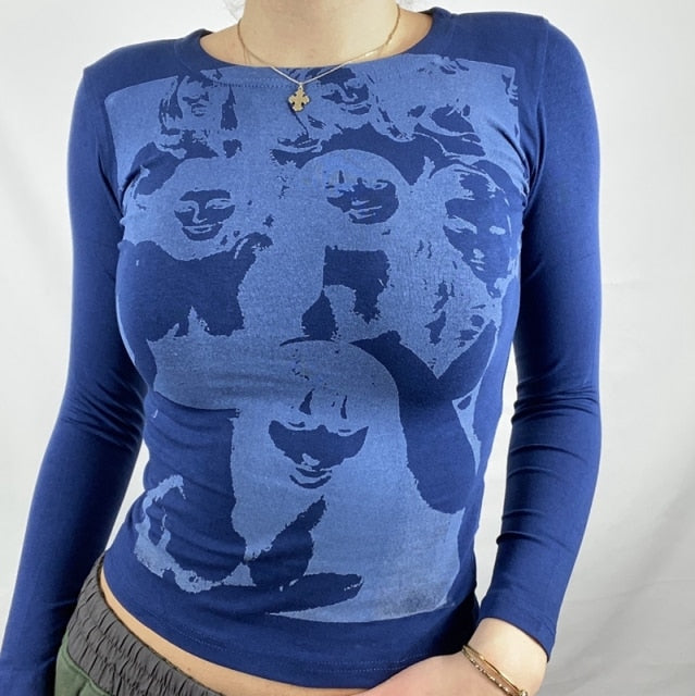 Y2K Harajuku Gothic Tank Top E-girl Aesthetic Sleeveless Cropped Tee Punk Style Vintage Printed Mini Vest Women Summer Camisole