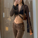 Y2K Harajuku Gothic Tank Top E-girl Aesthetic Sleeveless Cropped Tee Punk Style Vintage Printed Mini Vest Women Summer Camisole