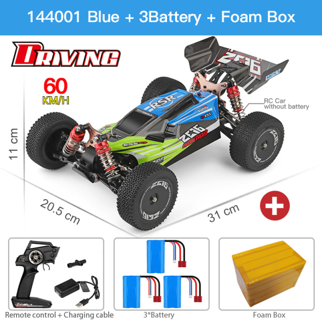 WLtoys 144001 A959 959B 2.4G Racing RC Car 70KM/H 4WD Electric High Speed Car Off-Road Drift Remote Control Toys for Children