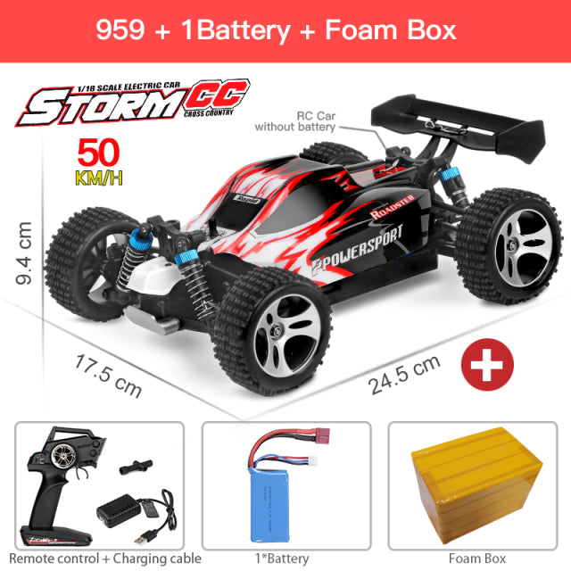 WLtoys 144001 A959 959B 2.4G Racing RC Car 70KM/H 4WD Electric High Speed Car Off-Road Drift Remote Control Toys for Children