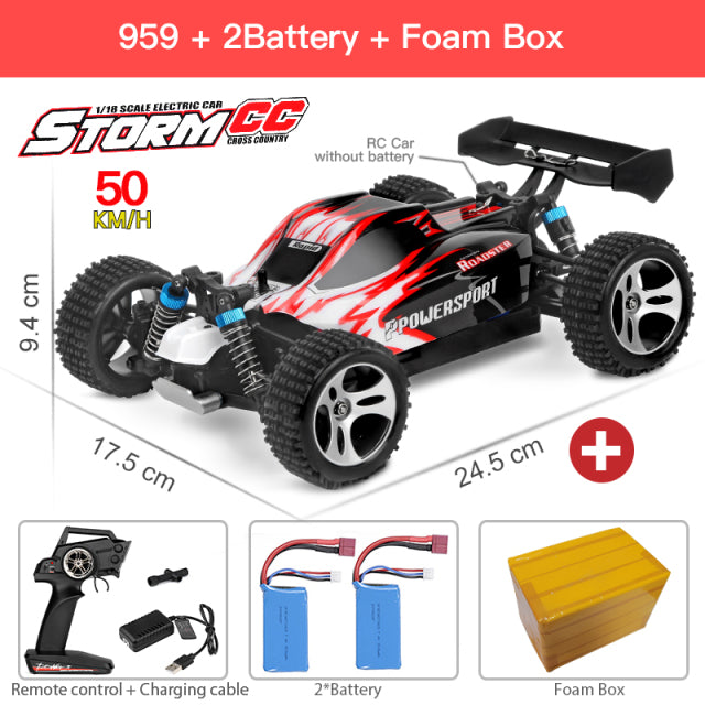 WLtoys 144001 A959 959B 2.4G Racing RC Car 70KM/H 4WD Electric High Speed Car Off-Road Drift Remote Control Toys for Children
