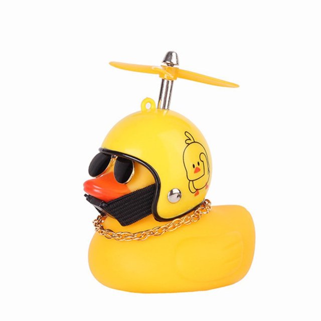 Car Gift Broken Wind Helmet Small Black Yellow Duck Car Decoration Accessories Wind-breaking Wave-breaking Duck Cycling Decor